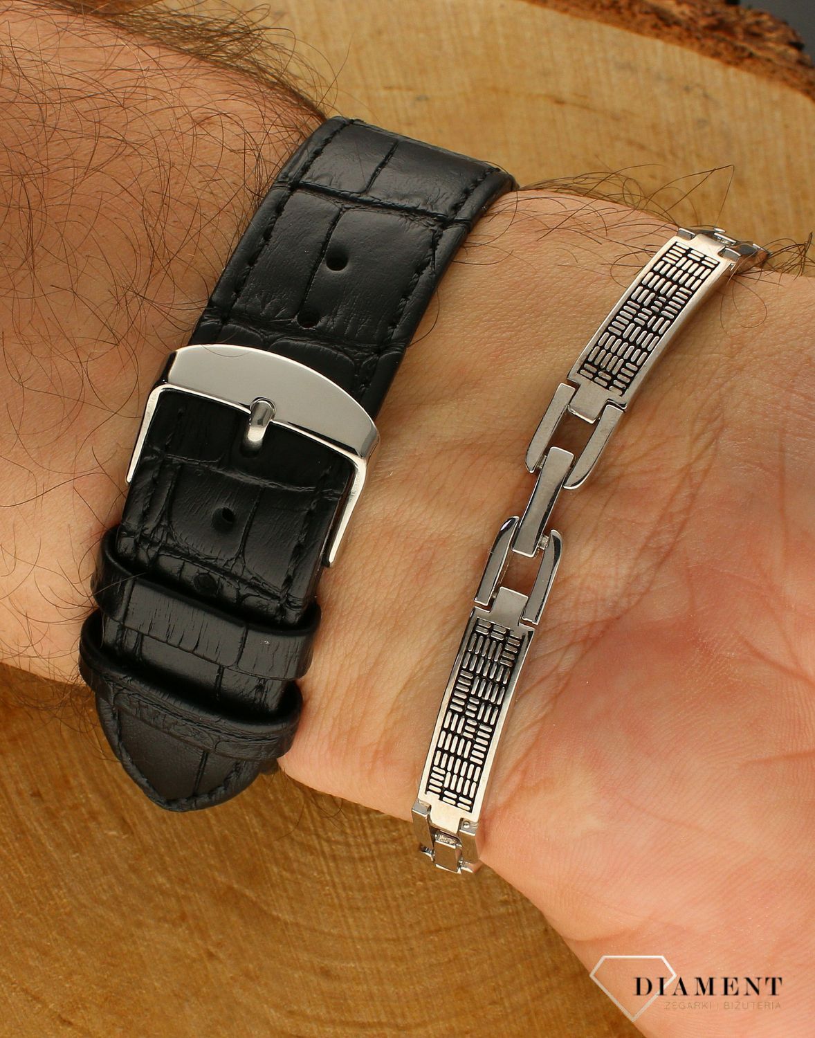 Zegarek męski Bruno Calvani BC2585 SILVER na czarnym pasku.jpg